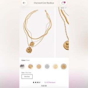 Free people Elegant Gold Layered Necklace Set